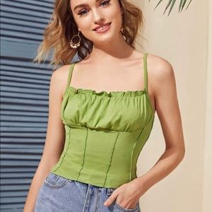 Two milkmaid ruffle top tank tops from Shein NWOT